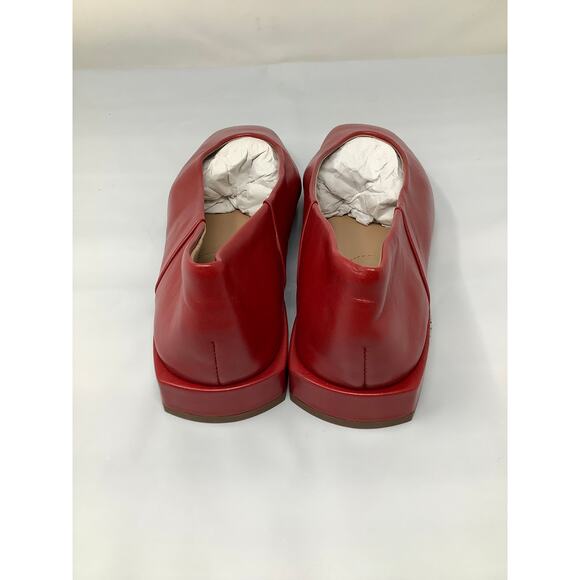 Sam Edelman Women’s 7.5M Red Leather Kasey Ballet Flat Square Toe - Picture 4 of 7